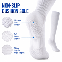 Chaussettes de compression en nylon pour femmes, haute pression, hauteur genou, écologiques, pour la course à pied, la corde à sauter, le cyclisme, l'entraînement en salle de sport