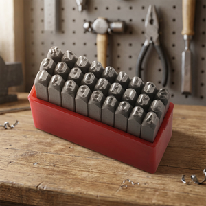 Machine de gravure de lettres FERVI HRC 58-60, haute qualité, métal, taille de caractères 4 mm, dimensions de la tige 7x7x61 mm, pour usage professionnel - Product Image 2