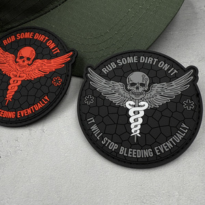 Reiben Sie etwas Schmutz darauf Patch - Crisp PVC Tactical Patch <span class=keywords><strong>3</strong></span> Zoll EMT Funny Patches - Product Image 2