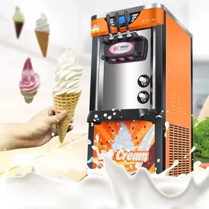 Toptan ticari dondurma otomatı makine paslanmaz çelik 28 Litre otomatik yumuşak hizmet dondurma makinesi