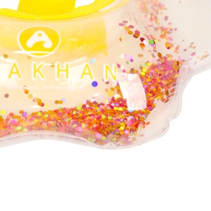 Надувной плавательный круг для младенцев в форме детского кресла (WC-W14) с внутренней подушкой с блестками и боковой опорой для сидения - Product Image 2