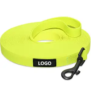 Correa de entrenamiento para perros, Correa impermeable de PVC de colores personalizados, 2,5 m de largo para mascotas, senderismo y natación