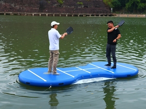 Plataforma Inflable para Pickleball, Cancha de Pickleball Inflable con Tecnología Drop Stitch, Cancha de Pádel Flotante Portátil para Jardín o <span class=keywords><strong>Piscina</strong></span> - Product Image 3