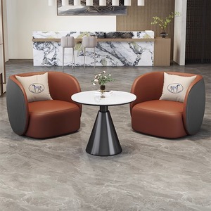 Fauteuil de bureau moderne, chaise longue rembourrée pour salle d'attente, salon ou réception - Product Image 3