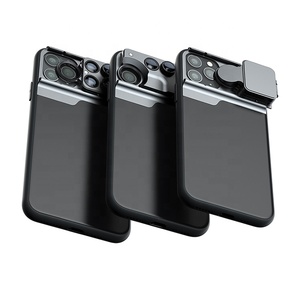 Étui à rabat en aluminium pour objectif, lentilles interchangeables, objectif fisheye, grand angle, téléobjectif, macro, <span class=keywords><strong>filtre</strong></span> CPL, kit caméra pour iPhone 12-16 - Product Image 4