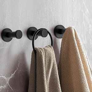 Gancho de Parede Perfurado em Aço Inoxidável Design Moderno Uso em Hotel Anticorrosão Fácil de Limpar Gancho para Roupas com Parafuso - Product Image 2