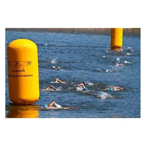 2020 热卖游泳活动充气浮标在圆筒形状/充气水标志制造商为体育