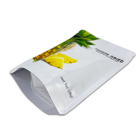 Sachet d'emballage personnalisé en Mylar brillant, à fond plat, pour aliments surgelés, café, thé en poudre, bonbons, snacks, noix, fruits secs, graines