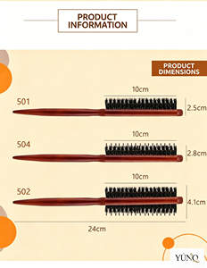 Teasing Boar Bristle Edge Hair <b>Brush</b> for Women - Teasing Comb with Rat Tail Pick for Hair Sectioning Used for Edge Control, <b>Back</b> - Product Image 4