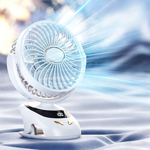 Ventilador de Pared con Clip, 3 en 1, Portátil, Recargable de 5400 mAh, con Pantalla Digital Pequeña, OEM, ODM, Personalizado, Venta al Por Mayor - Product Image 1