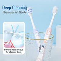 Ensemble de brosses à dents en plastique extra douces pour la famille, avec manche antidérapant, pour usage domestique et élimination de la plaque dentaire - Vente en gros