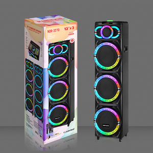 <span class=keywords><strong>Altavoz</strong></span> NDR-3270 de Alta Potencia (100W) <span class=keywords><strong>con</strong></span> Triple Woofer de 12 Pulgadas, Iluminación LED RGB Inalámbrica y Micrófono para Karaoke y Fiestas - Product Image 1