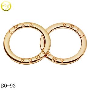 Оптовая продажа, разные размеры, Плоские Кольца, позолоченное бикини, металлическое круглое регулируемое кольцо для сумок - Product Image 4