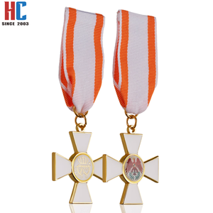 Insigne en métal personnalisé d'usine de 20 ans avec des médailles d'attribution uniformes de ruban Médaille de l'<span class=keywords><strong>Empire</strong></span> britannique - Product Image 6