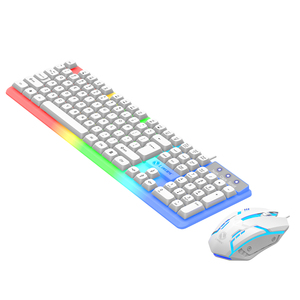 <span class=keywords><strong>Clavier</strong></span> et <span class=keywords><strong>souris</strong></span> de jeu USB LED blancs personnalisés à 104 touches, combo pour ordinateur de bureau, <span class=keywords><strong>clavier</strong></span> et <span class=keywords><strong>souris</strong></span> filaires pour PC - Product Image 2