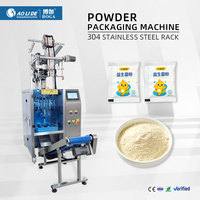 Machine d'emballage automatique verticale pour petits sachets de poudre, farine de blé, avec remplisseur à vis sans fin, emballage papier et étiquetage