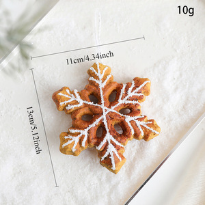 Nueva llegada Navidad <span class=keywords><strong>jengibre</strong></span> hombre adornos espuma copo de nieve Donut colgante árbol de Navidad decoraciones - Product Image 3