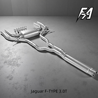 Échappement arrière en acier inoxydable de haute qualité adapté à la Jaguar F-Type 3.0T, avec double tuyau en option et quatre embouts de sortie