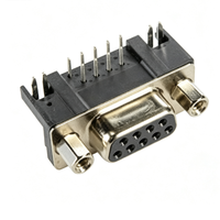 Connecteur D-Sub 9 broches femelle HARTING 09681537613 à angle droit pour carte PCB, format US, soudure à la vague, 6,5A, contrôle industriel