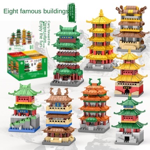 Juego <span class=keywords><strong>de</strong></span> bloques <span class=keywords><strong>de</strong></span> construcción <span class=keywords><strong>de</strong></span> arquitectura antigua China Ocho edificios famosos-Tengwang Pavilion Yellow Crane Yueyang Stork House - Product Image 2