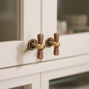 ชุดลูกบิดและมือจับทองแดงสไตล์ร่วมสมัยสำหรับตู้ ลิ้นชัก ตู้เสื้อผ้า-ทนทาน ใช้ได้ทั้งในบ้านและโรงแรม ห้องครัว - Product Image 1