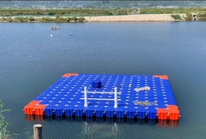 Cube de ponton en plastique HDPE pour plateforme flottante avec terrasse en bois - Product Image 5