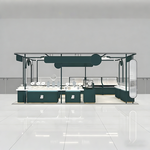 Vetrina in vetro lussuoso con cornice dorata, illuminazione LED, arco personalizzabile e resistente - Product Image 1