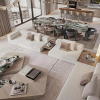 Villa Leisure Italienisches Sofa Echtes Leder Modulares Premium-Luxus-Sofa-Set Wohnzimmer Modernes Design für Private Wohnräume