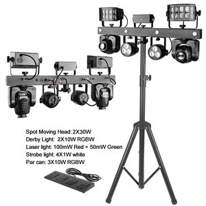 Lumière LED laser à tête mobile RGBWA sans fil portable avec support pour boîte de nuit KTV DJ scène Performance effet de faisceau contrôle DMX - Product Image 2