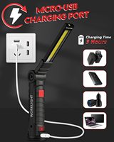 E-SMARTER Lampes de poche de barbecue rechargeables anti-transpiration et antidérapantes, lumière de travail LED portable réglable