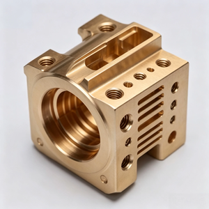 Bloc de vanne usiné CNC en aluminium et laiton, sur mesure, OEM, usinage de précision, haute tolérance, pièces mécaniques industrielles - Product Image 4
