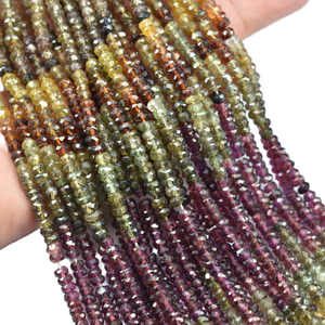 Cuentas espaciadoras sueltas facetadas de circonita múltiple de 5 mm Jinstone para la fabricación de pulseras, collares y joyería DIY al por mayor - Product Image 1