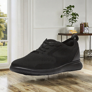 Chaussures décontractées pour hommes grande taille en maille respirante à lacets, rehaussantes, confortables pour la marche, antidérapantes, toutes saisons - Product Image 2