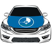 Housse de capot de voiture Yap Flag personnalisée, protection de capot moteur, polyester extensible, résistant à la chaleur, durable, ajustement universel