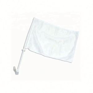 Manufacturer Direct Supplier Customized Polyester Custom Blank Sublimation <b>Flag</b> for Car Windows with Unbreakable Stick - Product Image 1