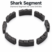 Foret diamanté à segments en dents de requin pour béton armé, coupe rapide, perçage humide