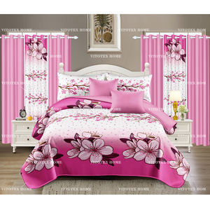 Beddengoed Sets Met Bijpassende Gordijnen Gordijnen Sets 2024 Nieuwe 12-delige Beddengoed Sprei Set En Laken King Size Met Gordijn - Product Image 2