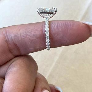 <span class=keywords><strong>3</strong></span>.0CT Moissan ite Vier klauen zinken 14 Karat Weißgold Verlobung sring