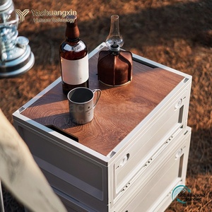 Multifunctional Rectangle <b>Storage</b> <b>Box</b> With Wooden Top Engineered Wood Neatening <b>Storage</b> Bin For Organizing - Product Image 4