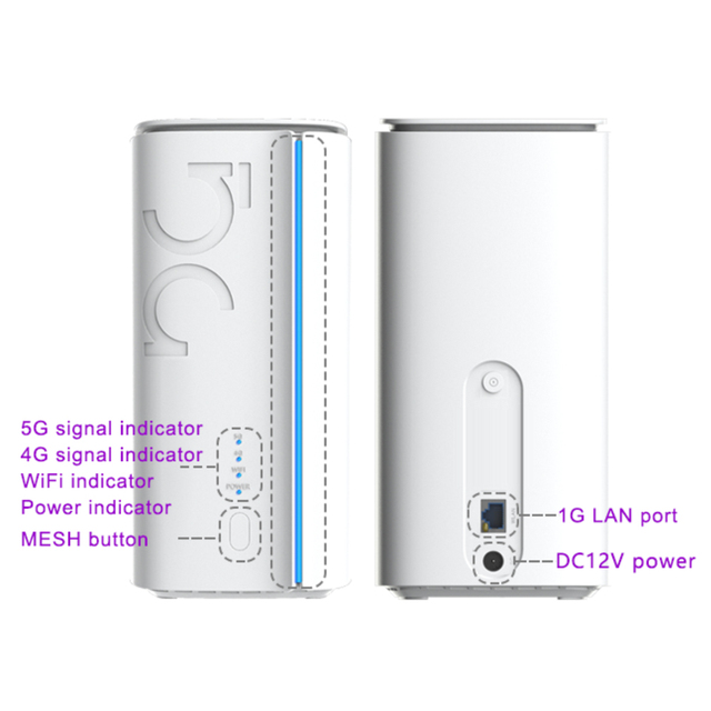 5g Sim Router WIFI6 5G CPE NSA/SA Wifi Router 5g CPE Support Frequency Locking