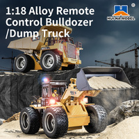 Huina 1532 1:18 9CH RC Chargeuse sur pneus Bulldozer en alliage 2.4G 25M Télécommandée Prête à l'emploi Tracteur Jouet d'ingénierie Cadeau pour garçons et enfants