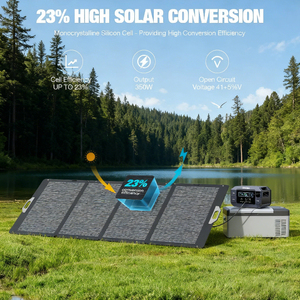 Latest Design Alecter <b>Solar</b> APH-FB41 Monocrystalline <b>Foldable</b> <b>Solar</b> <b>Panels</b> 500W 23.5% Efficiency Certified Charging Camping APH - Product Image 2