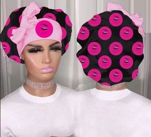 Gorros de Dormir de Doble Capa, Gorro de Dormir de Seda, Gorros de Satén Grandes con Banda Elástica, Antiencrespamiento, Regalo Promocional - Product Image 1