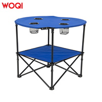 WOQI table pliante d'extérieur portable avec logo personnalisé mobilier de camping au design moderne et cadre en aluminium léger pour pique-nique