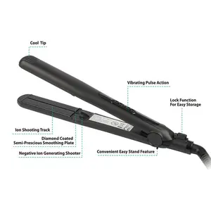 Professional Multifunctional Ionic Portable Carry Round Shape Up-handle Convenient Hair Curling MCH Heater Hair Straightener