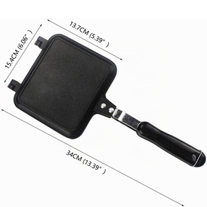 Popular Portable <b>Sandwich</b> Cake Mold Aluminium Roasting Pan Outdoor Use Two Side Breakfast <b>Sandwich</b> Grill Pan - Product Image 1