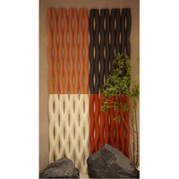 Composant en PU léger ondulé Jiugongge, design artistique mural double face, cloison décorative en briques creuses