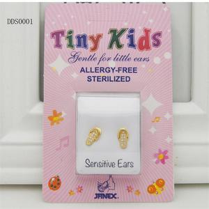 Moda Micro pavé in rame 24K placcato oro senza cambiare colore orecchini orecchie borchia piccoli gioielli per bambini - Product Image 5