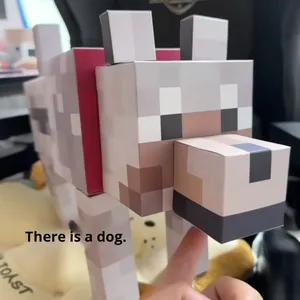 Modèle de chien loup en <span class=keywords><strong>origami</strong></span> 3D Play Idol, jouet en papier ordinaire, simulation de film, matériau ABS, militaire, avec Frozen - Product Image 4
