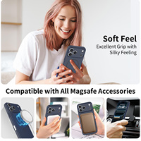 Coque de protection magnétique antichoc en TPU souple mat pour iPhone 16 17 18 Pro Max avec logo personnalisable